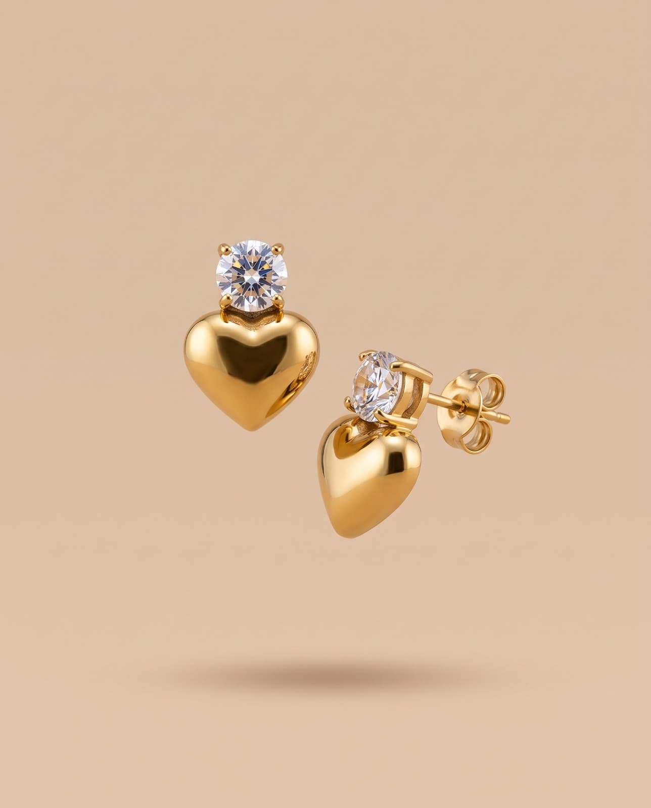 Zirkonia Heart Studs